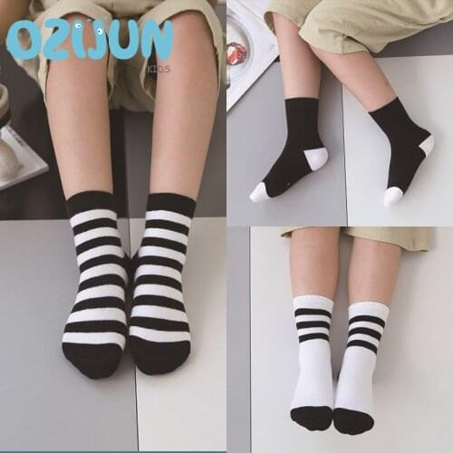 5 Pairs / Lot Autumn Winter Children Resilience Soft Cotton Socks For Girls Boys Sweat Breathable Kids socks 2-3Y/3-5Y/5-8Y