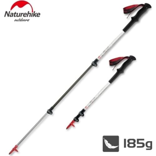 Naturehike Carbon Cork Trekking Poles Adjustable Ultralight Hiking Sticks Walking Canes Alpenstocks For Backpacking Climbing