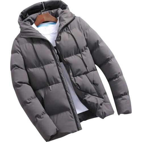 Thick Cotton Parkas Men Solid Short Hooded Wave Slim Fit Zipper Design Winter Mens Jacket Veste Homme Hiver Manteau Hombre