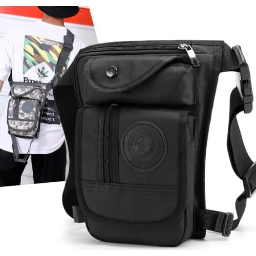 Hiking Waist Bags Men Camouflage Leg Bag Nylon Waterproof Tactics Belt Pack Hip Waist Pack Man Chest Rig Bag Crossbody Pouch