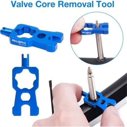 Mini Portable 4 In 1 Bike Aluminum Alloy Valve Core Wrench Bicycle Valve Removal Installation Tool Cycling Repair Tool Accessory