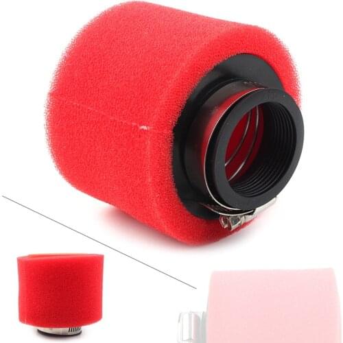 Straight Red Foam Motorcycle Air Filter 42mm for 50cc 70cc 90cc 110cc ATV Quad Honda XR50 CRF50