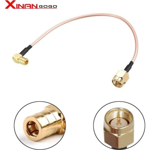 2pcs SMA male to SMB female connector 90 angle with RG316 cable 20cm length