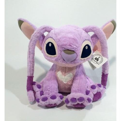 Disney Sitting 32cm Lilo And Stitch Plush Toys #626 Stitch Girlfriend Angel Stuffed Soft Doll For kids Gift