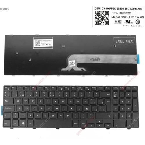 SP Spanish Replacement notebook laptop keyboard for Dell Inspiron 15 5542 5543 5545 5547 5548 Black