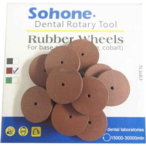 100pcs / box dental rubber polishing wheel metal rotary tool laboratory miniature brick mold rotary tool