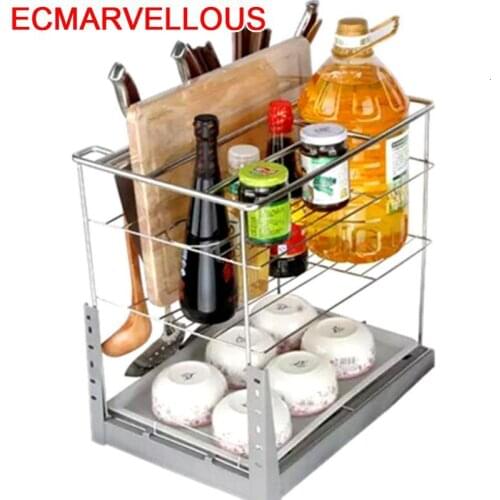 Armario De Cocina Despensa Dish Drainer Mutfak Stainless Steel Cuisine Organizer Cozinha Kitchen Cabinet Storage Basket
