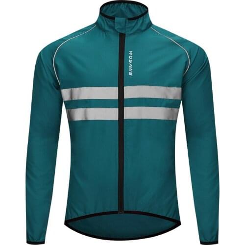 Reflective Cycling Jacket Windproof Bike Windbreaker MTB Jacket Running Hiking Wind Coat Motorcycle Jacket Bicycle Windbreaker