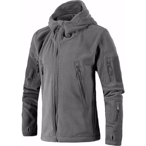 Outdoor Men s winter coat army tactical military hooded fleece warm outwear softshell Windproof Hunting Camping thermal jacket