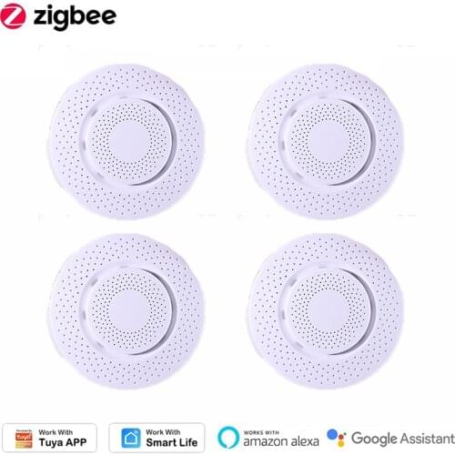 Mini Formaldehyde VOC CO2 Smart Temperature Humidity Sensor,Home Security,Tuya Smart Life APP Real-Time Monitor,Need Zigbee Hub