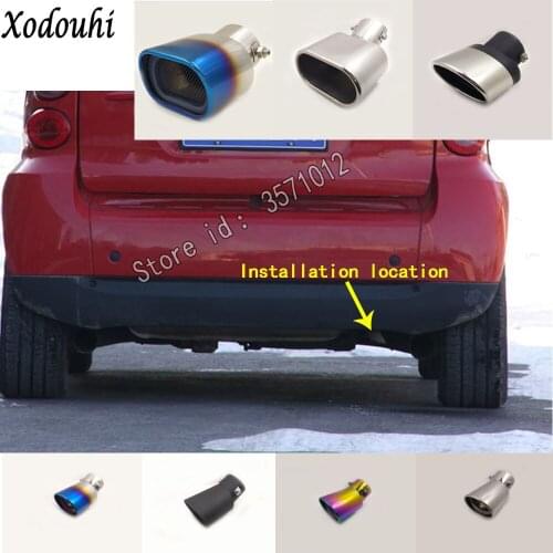 For Benz smart fortwo 2009 2010 2011 car muffler exterior end pipe dedicate stainless steel exhaust tip tail outlet ornament