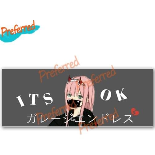 High Quality Anime Car Sticker for DARLING In The FRANKXX Slap Decal Vinyl Car Wrap Motorcycle Helmet Decor