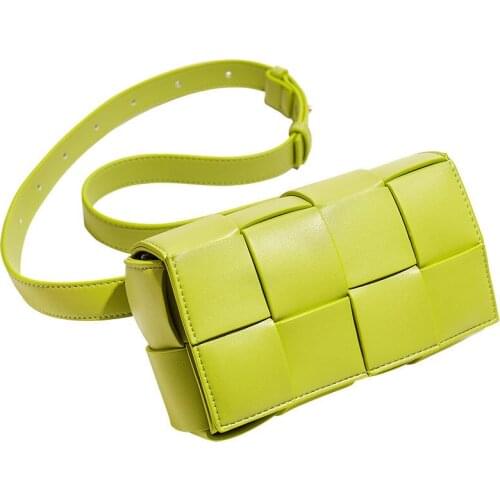 Women Bag PU Knit FLAP New Fashion Hasp SOFT Shoulder Bags Handbags Pures and Bags Crossbody Girls Bag Chest Bag All-match