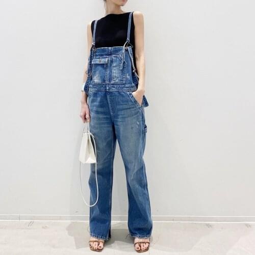Women Jumpsuit Leisure Pockets Summer Korean Jumpsuit Fashion Female Overalls For Women Casual Denim Pants 2021 New Jump Suit