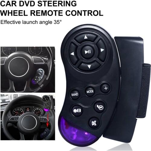 11-Key Universal Car Steering Wheel Remote Control Multimedia Player Wireless Control for Car Radio DVD VCD Battery Operated