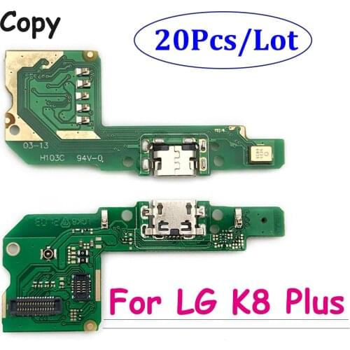 20Pcs/Lot，New USB Charging Port Dock Plug Socket For LG K8 Plus Connector Charge Board Flex Cable Replacement Parts