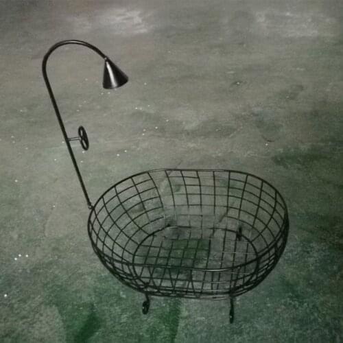 28EC Newborn Iron Basket Shower Bathtub Baby Photography Props Accessories Novelty Posing Auxiliary Sofa
