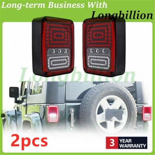 2X YIHE-B LED Rear Tail Light Brake Reverse Turn Signal Lamp for Wrangler JK 2007-2015