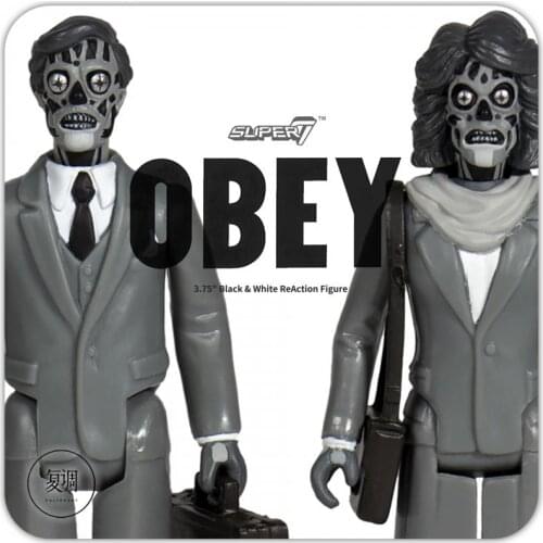 3.75Inch Original Super7 They Live Male Alien Female Alien Hang Card Model Toy Action Toys for Children Gift