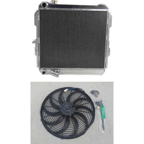 3 Rows Aluminum Radiator+Fan For TOYOTA HILUX LN85 LN86 2.8L Diesel Manual 1988-1995 88 89 90 91 92 93 94 95 NEW