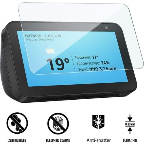 3PCS Screen Protector For Amazon Echo Show 5 Tempered Glass 5 HD Glass For Amazon Echo Show 5 Protective Film