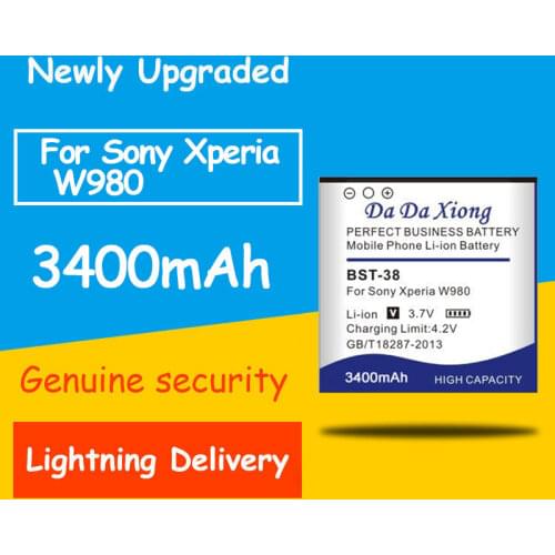 3300mAh BST-38 Battery for Sony Xperia T650i W580c W980 Z770i C510 C902 C905 K770 K858 K850 R300i R306c S302c S312 S500c S303c