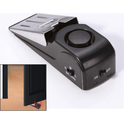 125 dB Wireless Door sensor Triggered stop Security alarm system Home Wedge Shaped Door topper Alarm Block Blocking System