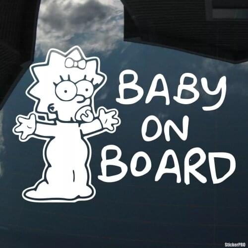 CK2282#15*21cm Baby on Board funny car sticker vinyl decal silver/black car auto stickers for car bumper window