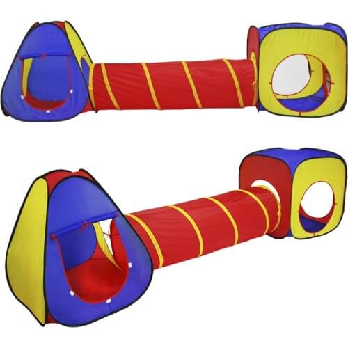 3 In 1 Childrens Play Tent House Portable Indoor Outdoor Play Toys Tunnels Tent For Girl Play Crawl Tunnel Tent For Kids