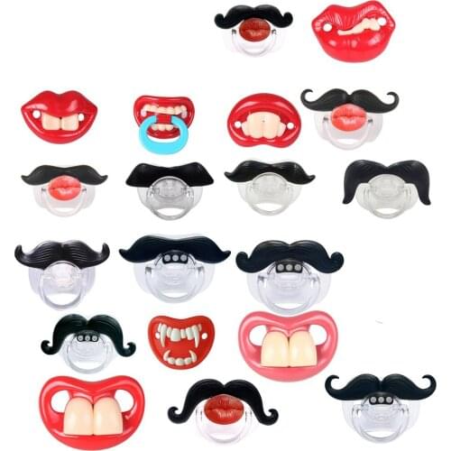 Baby Silicone Pacifier Funny Pacifier Pacifier Baby Rabbit Teeth Cute Pacifier Beard Pacifier Baby Supplies