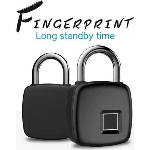 IP65 Waterproof Smart Padlock With Keyless Biometric Suitable For Gym, Sports Bike School Cabinet Garage And Storage