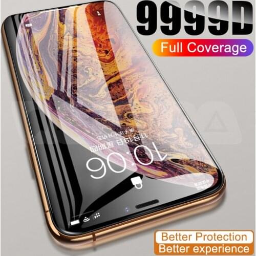 9999D Curved Protective Tempered Glass For iPhone 11 12 Pro XS Max X XR SE2 Glass Screen Protector on iPhone 7 6 6S 8 Plus Film