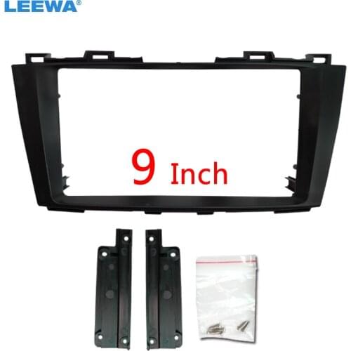 LEEWA Car Radio Audio Fascia Frame Adapter For Mazda 5 11-13 9" 2Din Stereo DVD Panel Bezel Frame Installation Trim Kit #CA6337