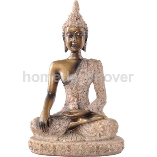 MagiDeal The Hue Sandstone Joss Buddha Statue Sculpture Hand Carved Figurine