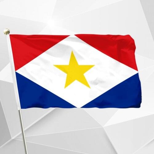 Small island in the Netherlands Antilles Flag 90x150cm 3x5ft120g 100D Polyester Double Stitched High Quality