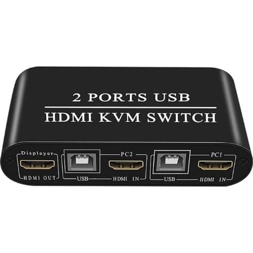 Multifunctional 4K High Definition HDMI KVM Switch 2-Port USB Manual Switcher Box Keyboard Mouse Splitter
