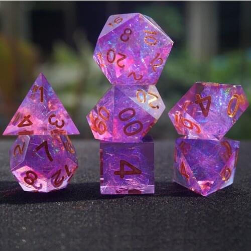 RPG Dice Set Handmade Mirror Polyhedral Dice Set for D&D Table Games Role Playing Rolling DND Dice Set