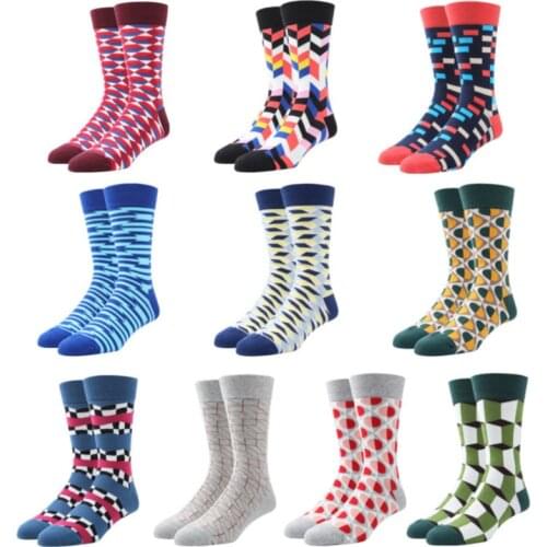 Man socks color combed cotton autumn winter warm breathble couple long socks for men women happy wedding gifts