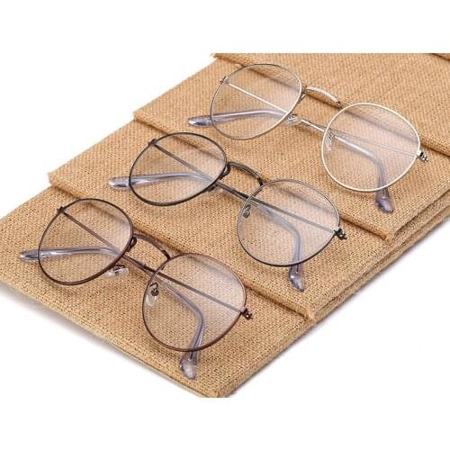 2018 New Designer Woman Glasses Optical Frames Metal Round Glasses Frame Clear lens Eyeware Black Silver Gold Eye Glass