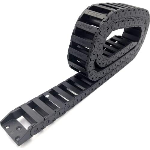 JFLO 10x30mm 1 Meter Plastic Drag Chain Wire Carrier Cable For CNC Router Bridge Outside Opening With Connectors Free Shipping