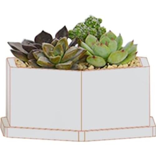 DIY Silicone Molds Hexagon Flower Pot Garden Planter Cement Concrete Vase Soap Moulds