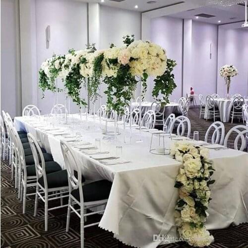 Wedding fake flower display holder clear Acrylic Flower Vase crafts decor Floral Stand Columns For wedding Table Centerpiece