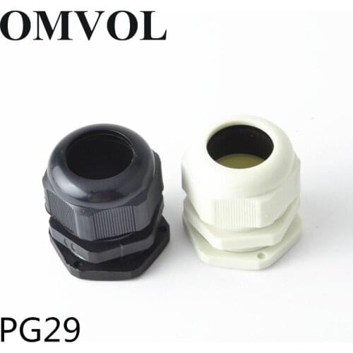 2pcs PG29 18-25MM Waterproof Nylon Cable Gland Waterproof Gasket Plastic Cable Gland