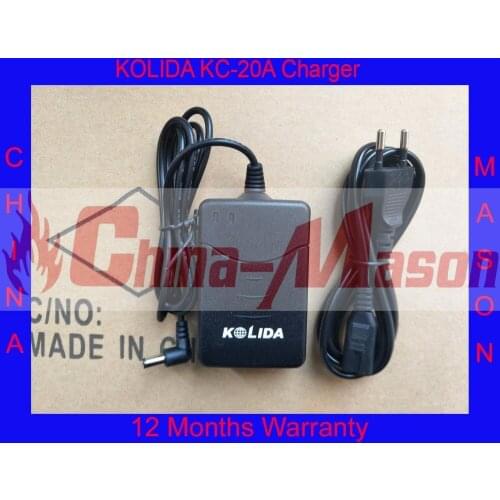 High Quality and 100% Brand-new Kolida Charger KC-20A for KB-20A, KB-20C, KB-25, KB-25C, KB-30B, KB-35, KB-45 Battery