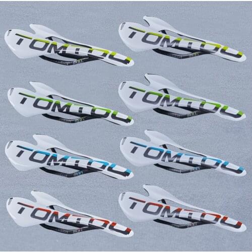 TOMTOU Cycling Carbon Saddle Mountain Bicycle Saddle Road Bike Seat Carbon 3K White Gloss Matt 270x143mm For Men