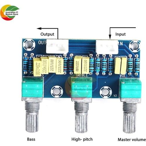 Ziqqucu XH-M802 Amplifier Board High and Low Voltage Mixer Tone Board Volume Control Subwoofer PCB Adjustment Amplificador
