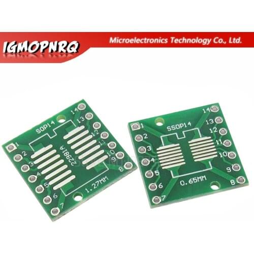 10pcs TSSOP14 SSOP14 SOP14 Transfer TO DIP14 IC SMD Adapter Converter Socket Board Module Plate 0.65MM 1.27MM