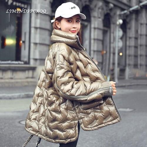 2020 Bread Clothes Light Plus Size Winter Down Cotton Jacket Women Short Paragraph Loose Fashion Cloak Jacket Female Outerwear