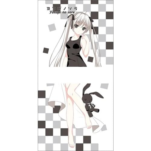 34*72CM Anime Game DATE A LIVE Tokisaki Kurumi Yosuga no Sora Kasugano Sora cotton pattern towel Model Toys Gift