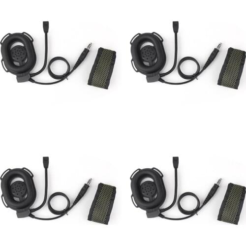 Artudatech 4PCS Z Tactical HD-01 Bowman Elite II Headset headphone Military style plug